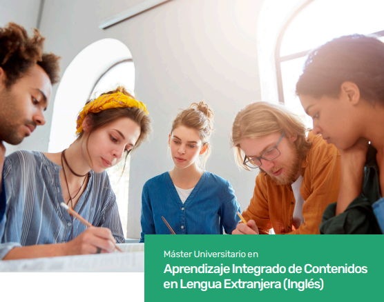 Portada tríptico Máster Universitario en Aprendizaje Integrado de Contenidos y Lenguas Extranjeras (Inglés) 